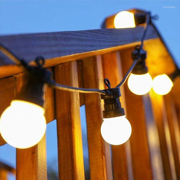 Dizeler 8m/13m Globe Ampul Dize Işıkları IP65 Su Geçirmez Outdoor Valentine Noel Tatili Garland Cafe Dekorasyonu
