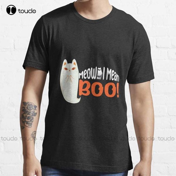 Erkek Tişörtler Meow Demek istediğim Boo Tshirt Erkekler İçin Komik Tişörtler Yetişkin Mizah Özel Aldult Teen Unisex Dijital Baskı Tee Tesli XXS5XL Klasik Z0220