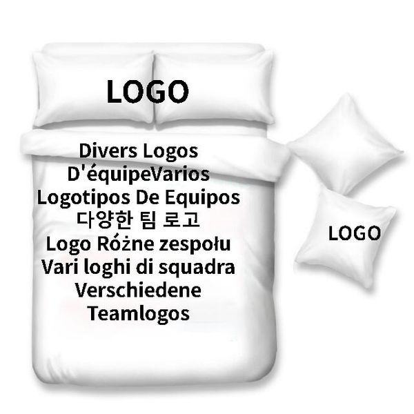 Set biancheria da letto Ensemble De Literie 3PC Avec Logo Lequipe Calcio Juego Ropa Cama Con El Del Equipo Futbol Della Squadra