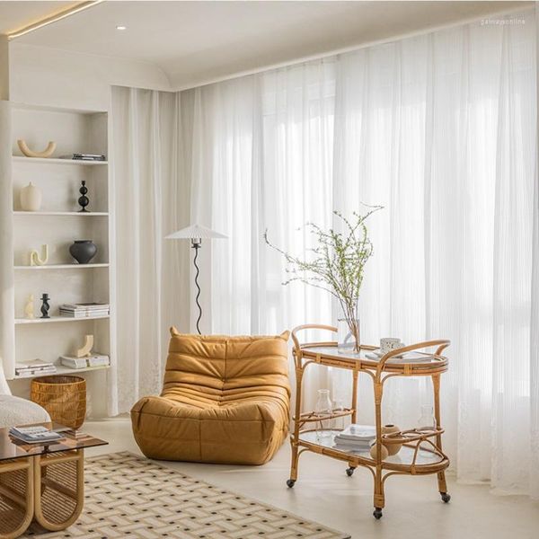 Занавесные занавески для гостиной спальня домашняя декор французские белые кружевные полосы романтические элегантные прозрачные дверные окна