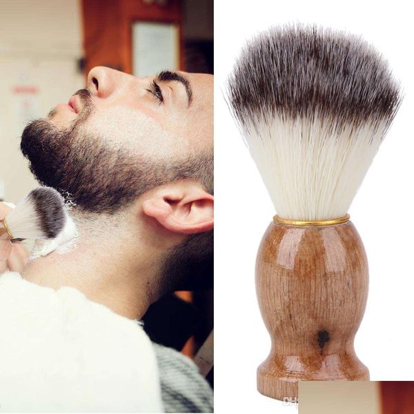 Make-up Pinsel Dachshaar Herren Rasierpinsel Barber Salon Männer Gesichtsbart Reinigungsgerät Pro Shave Tool Razor Drop Lieferung Er Dhacj