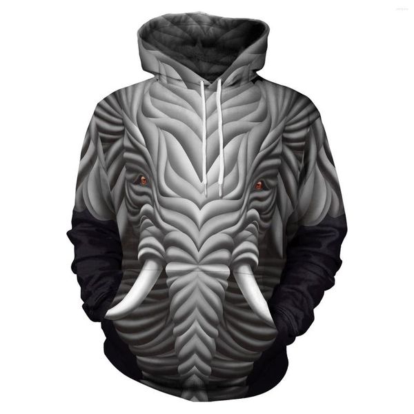 Erkek Hoodies 2023 Sonbahar Patlayıcı Para 3D Özgünlük Soyut Hayvan Baskı Kapüşonlu Kapak Hoodie