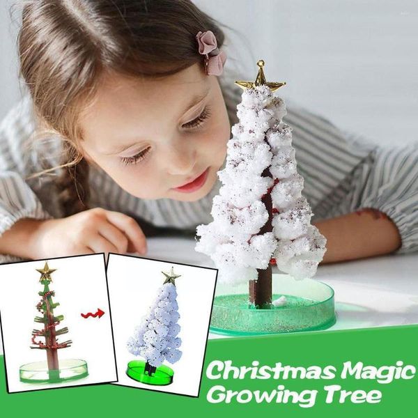 Decorações de Natal 14 cm Magic Crowing Tree Diy Fun Narls Gift Toy for Adults Kids Home Festival Party Decor Props Mini D9O4