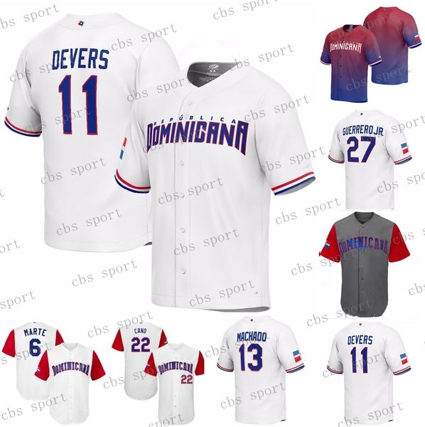 Team Dominican Republic WBC 2023 Baseball Classic Jersey Vladimir Guerrero Jr. Manny Hado Juan Soto Julio Rodriguez Eloy Jimenez Jeremy