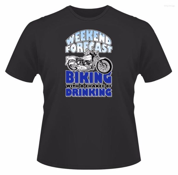 Herren-T-Shirts, 2023, Sommermode, Tops, T-Shirts, bedruckt, lässig, Baumwolle, männlich, Herren, lustig, Wochenendprognose, Biker, ideales Geschenk oder Geburtstagsgeschenk