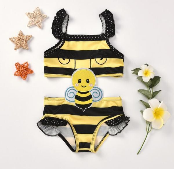 Kinder Bademode Baby Mädchen Einteiliger Bikini Kind Badeanzug Strand tragen Kinder Kleidung Badeanzüge