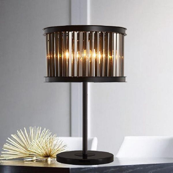 Table Lamps Modern Light Luxury Glass Lamp Living Room Bedroom Night Study Desktop Led Atmosphere Indoor Lighting