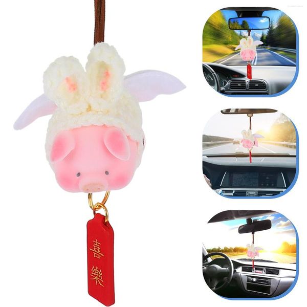 Anhänger Halsketten Autospiegel Ornament Hängende Rückansicht Auto Rückansicht Charms Innendiffusor Lucky Piggy Zubehör