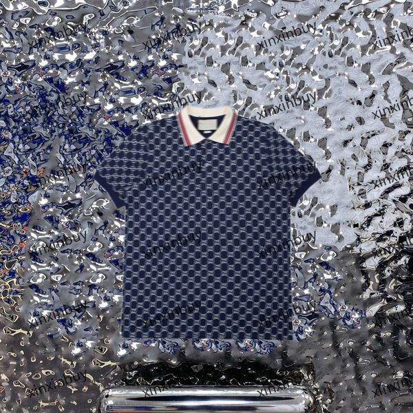 Männer Designer Tee T-Shirt 23SS Paris Doppelbuchstaben drucken Kurzarm Baumwollwesen Frauen weiß schwarz blau XS-XLMENs und Frauenkleidung Herren Plus Size