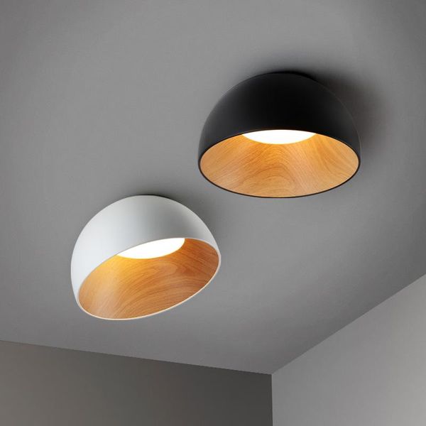 Plafoniere Lampada a LED moderna Nordic Camera da letto semplice Corridoio Sala da pranzo Studio Living Venature del legno LampadeSoffitto