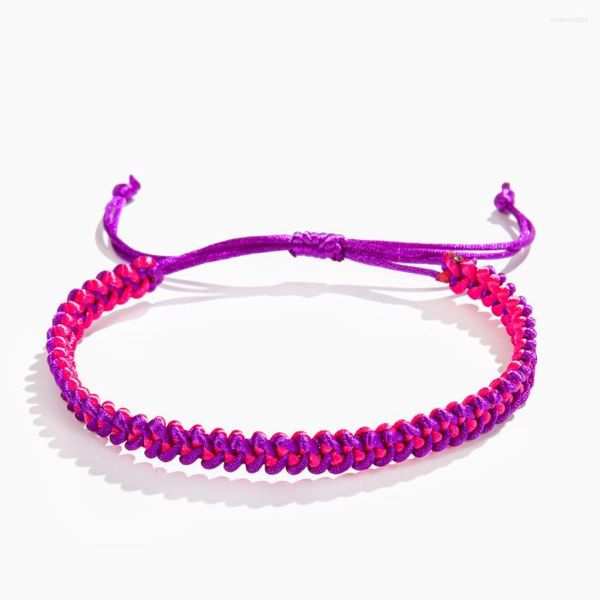 Braccialetti con ciondoli 2023 Est Sottile Buddista Tibetano Donne Uomini Braccialetti Nodi Fatti A Mano Amuleto Braccialetto di Corda Rossa Coppia Regalo