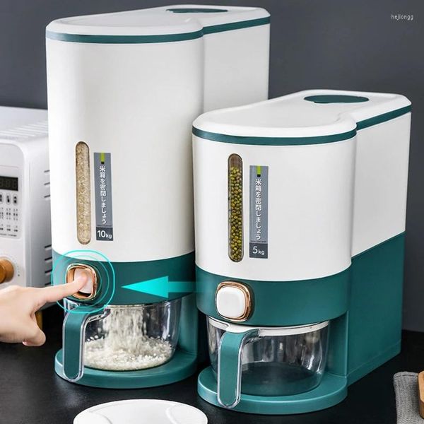 Depolama Şişeleri Pres-tipi otomatik tahıl dağıtıcısı kahve çekirdeği gıda konteyneri Tedbir fincan organizasyonu ve mutfak