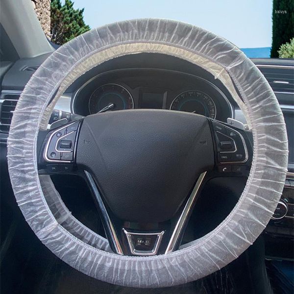 Direksiyon simidi araba aksesuarlarını kapsar İç 100pcs Tek kullanımlık evrensel elastik toz anti-DUST deodorat plastik yıkama koruması