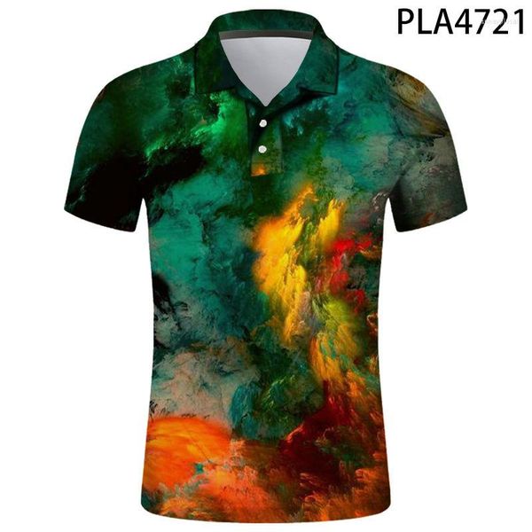 Männer Polos 2023 3D Gedruckt Tinte Und Waschen Polo Shirt Männer Mode Camisas Streetwear Casual Harajuku Hombres Kurzarm ropa De Hombre