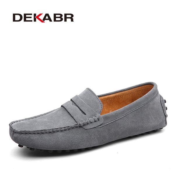 Обувь обувь Dekabr Brand Fashion Summer Style Soft Moccasins Men Loafers Высококачественные подлинные кожа