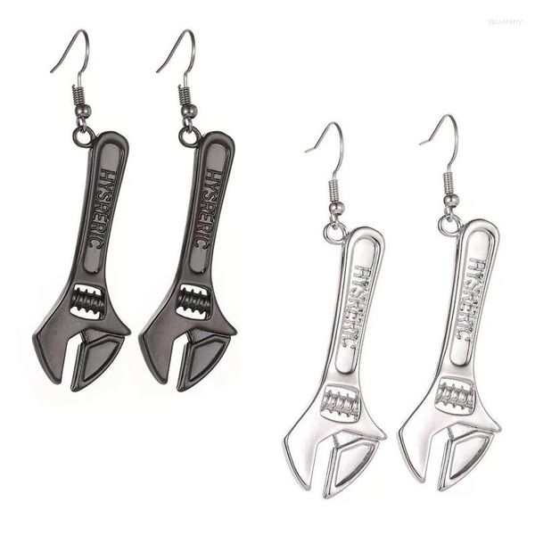 Baumelnde Ohrringe aus Metall mit Werkzeugschlüssel-Anhänger, Persönlichkeit für Damen und Herren, Charm-Geschenk, Schmuck