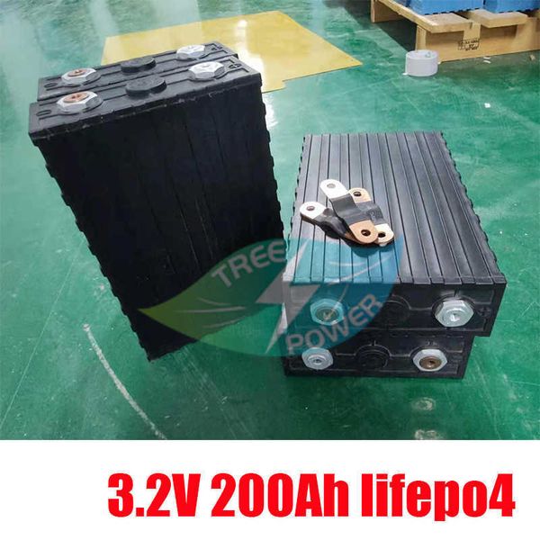 Novo 64pcs 3.2V 200AH LIFEPO4 Bateria grau A 12V 24V 200AH Bateria recarregável para carro elétrico RV Energia solar