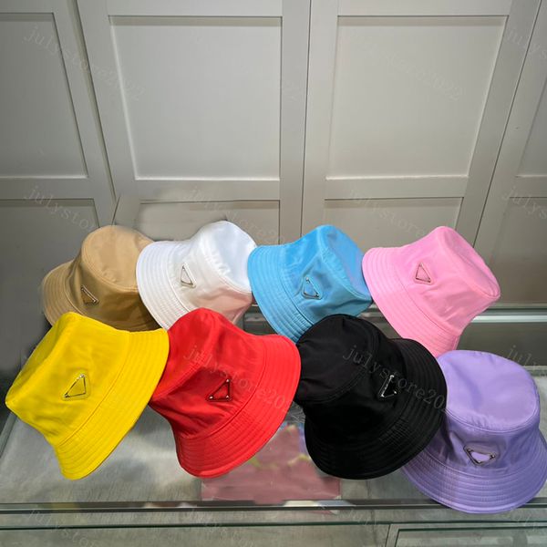 Нейлоновая шляпа-ведро Дизайнерская кепка и шляпы для мужчин и женщин Роскошные пляжные кепки Casquette P Аксессуары Розовый Оранжевый