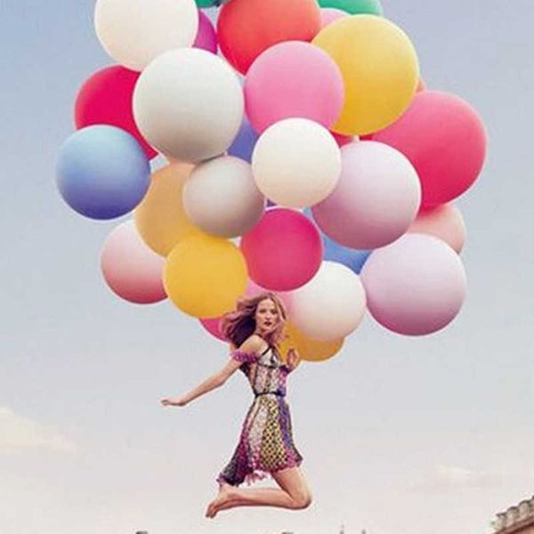 100 Stück 36 Zoll riesiger rosa Ballon runde Latexballons Hochzeitsdekoration aufblasbare Heliumkugel Geburtstagsballons
