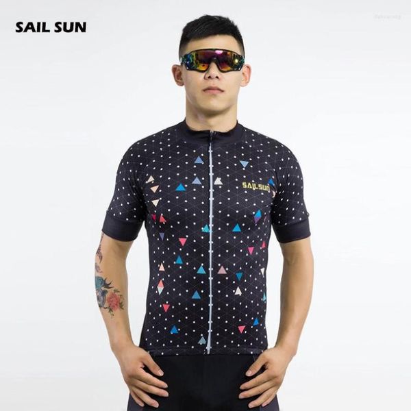 Jackets de corrida velejar sol mass de bicicleta de bicicleta de ciclismo respirável Rouve de manga curta Bicicleta Tops Sportwear Shirts Tamanho S-xxxl