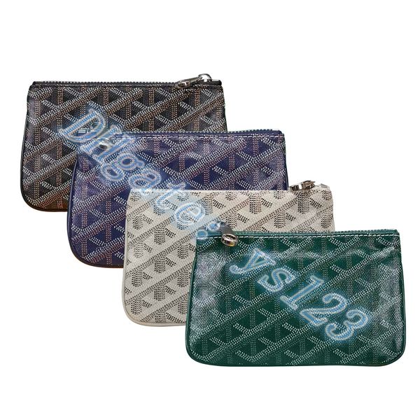 Com caixa porta-chaves porta-cartões porta-passaporte carteiras porta-moedas Pochette Feminino Masculino de luxo Designer de Couro Genuíno Porta-cartões Zíper Carteira de Dinheiro Chave Carteira Poke Card