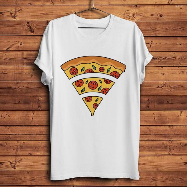 Herren T-Shirts WiFi Signal Pizza Lustiges Hemd Homme Männer Sommer Weiß Casual Kurzarm T-Shirt Unisex Cool Hipster Geek Streetwear T-Shirt