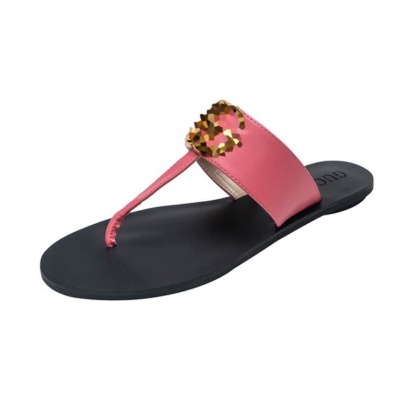 Pantofole designer sandalo scivolata di sandali di sandali metallici Flip Flops Slifori per donne Summer Girls Beach Walk Slifori Fasci a basso tallone a bassa feel Slip J24429 5
