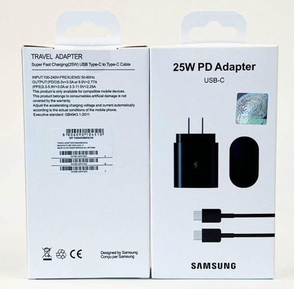 Оригинальный Samsung 25W 45W Super Fast Charger USB тип C Cargador S21 A52S A71 A70 S20 FE S22 5G Адаптер мощности для Galaxy Note 20 S10