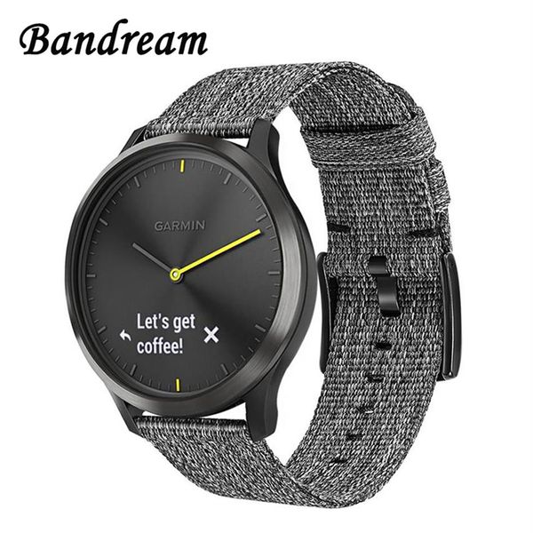 Canvas-Nylon-Armband für Garmin Vivoactive 4 4S Venu Luxe Style Vivomove 3 3S HR Quick Release Strap Watch Band2622