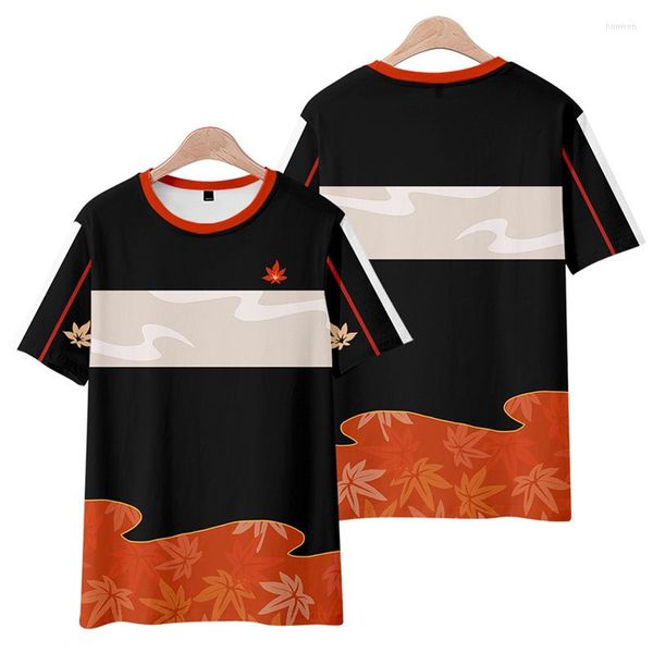 Camisetas masculinas 2023 Chegada Genshin Conta de Impacto 3d Camisa Infantil Impressa Casual Primavera/Verão Moda Curta Moda Roupas de Moda