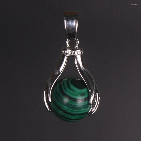 Подвесные ожерелья флуорит ожерелье подвески натуральный камень малахит кварц Фатима