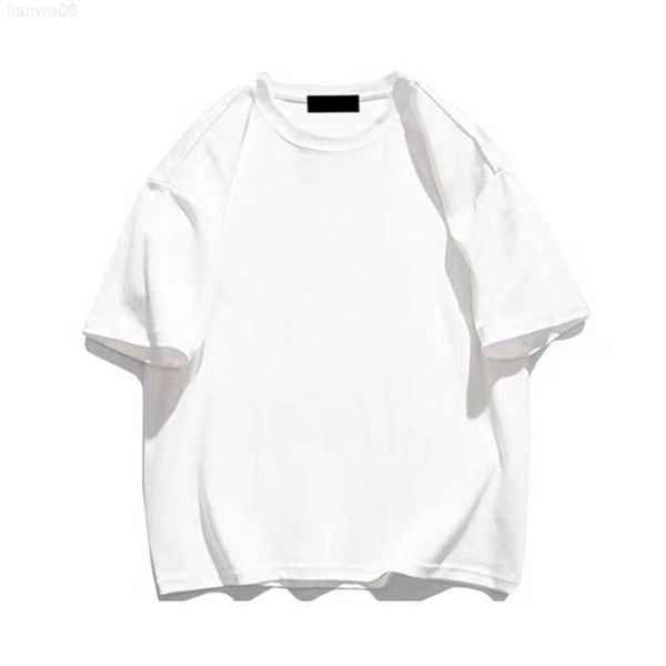 T-shirt da uomo T-shirt oversize in tinta unita T-shirt bianca da uomo 100 cotone in bianco T-shirt vintage da donna Abbigliamento da uomo T-shirt nera Spedizione gratuita Z0221