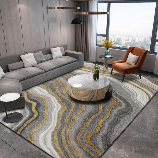 Tapetes de carpetes nórdicos modernos de decoração de decoração de quarto para sala de estar para sala de estar tapetes de estudo polipropileno Matcarpets de piso grande