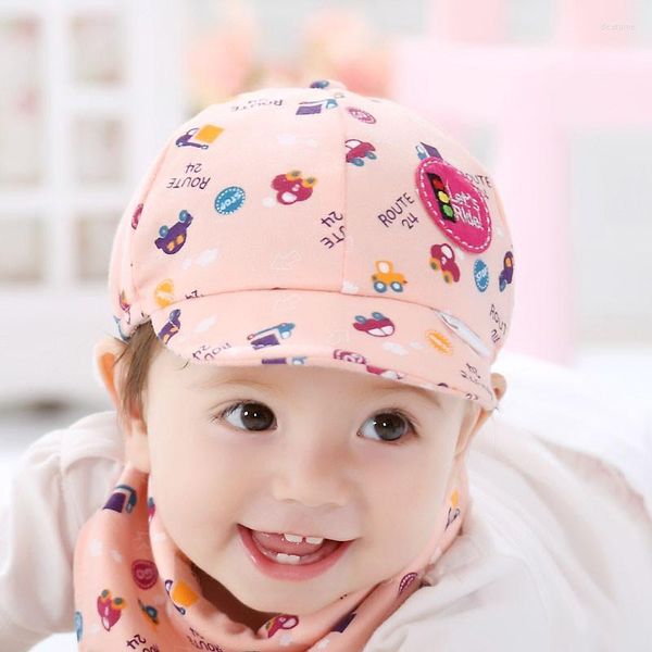 Cappelli Baby Kid Boy Girl Toddler Infant Hat Little Car Baseball Beret Cap Pink