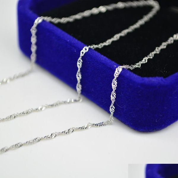Цепи 925 Pure Sier Корейская версия Fashion All Match Women Super Long Weater Chain Jewelry Jewelry Water Wave Collese Оптовое DHHC3