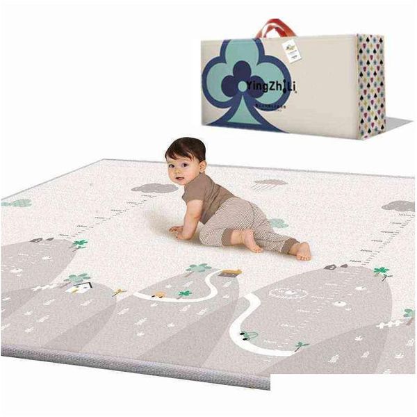 Детские коврики Playmats 200x180x1cm Doubleded Kids Foad Foam Carpet Game Playmat Водонепроницаемый коврик