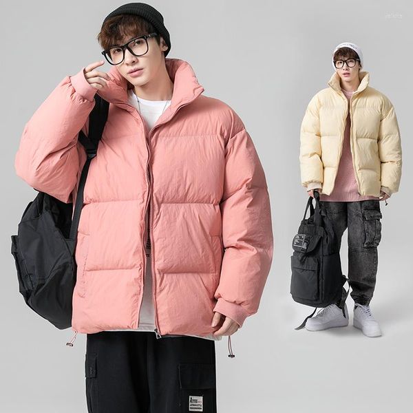 Piumino da uomo invernale da uomo Coreano moda caldo maschile Parka solido spesso cerniera antivento giacche e cappotti uomo capispalla 5XL
