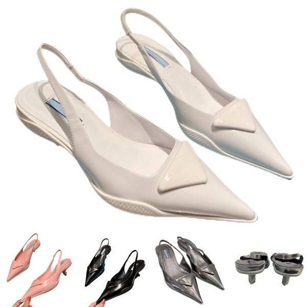 Designer-Damen-Sandalen mit niedrigen Absätzen, berühmte Sommer-Slider mit richtigen weichen Rindslederschuhen, D Orsay Slipper-Zehen-Damenschuhe, Großhandelspreis, Boxgröße 35-41