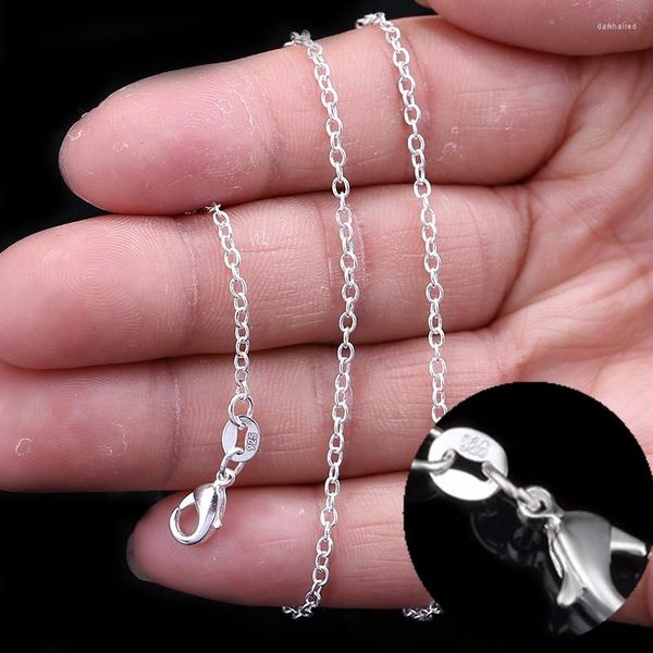 Catene 8 misure 16-30 pollici semplice rame sottile argento platino ciondolo con collana da donna uomo decorazione regali per unisex