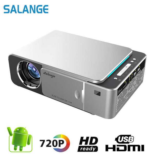 Projektoren Salange T6 Support 1080p Android Mini Projector Portable Home Theatre Smart TV WiFi Beamer LED -Projektoren für 3D 4K Movie Phone J230221