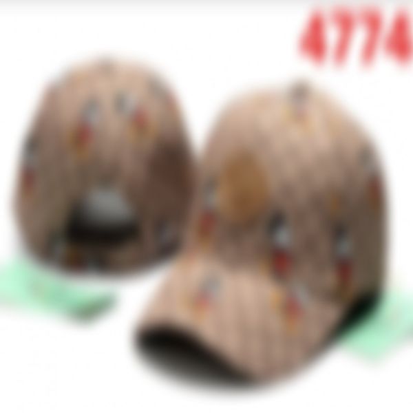 Design de luxo Tiger Animal Hat Hat Hat Bords Manks Men's Brands Men e feminino Baseball Cap ajust￡vel Summercap SummerCap