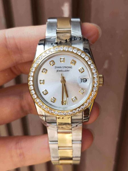 36 mm movimenti meccanici automatici da donna orologio da polso diamante cornice pieghevole pieghevole in acciaio inossidabile donna orologio da polso coppie amanti man watch lads ladies orologio