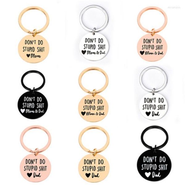 Keychains 2pcs Gag Presentes para meninos adolescentes meninas não fazem cocô de cocô de cocô de mãe, filho da filha Diy Jewelry Kids College Gift dos pais M