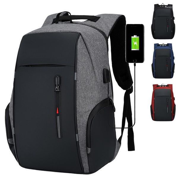 Rucksack Crossten Anti-Diebstahl-Laptoptasche mit externem USB-Ladegerät, 15-Zoll-Schultasche, Reiserucksack