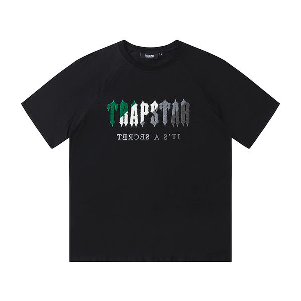 Resmi Yaz Mens Tasarımcısı Trapstar T Shirt Gündelik Adam Kadın Tees Mektupları ile Baskı Kısa Kollu