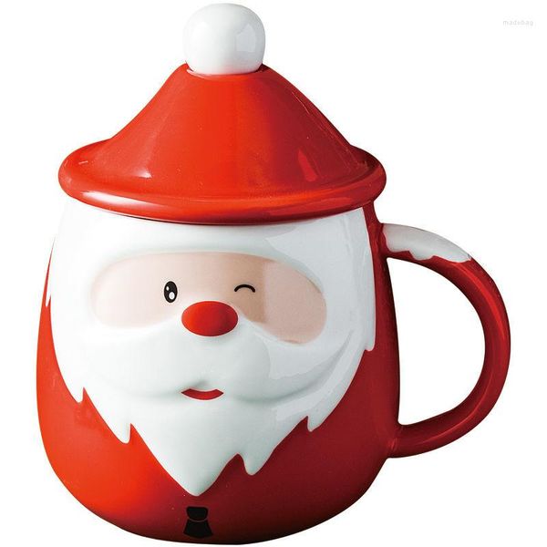 Canecas canecas caneca de Natal Papai Noel Copo Cerâmica Cute Grande Capacitar Milk Kawaii Gift Box 450ml