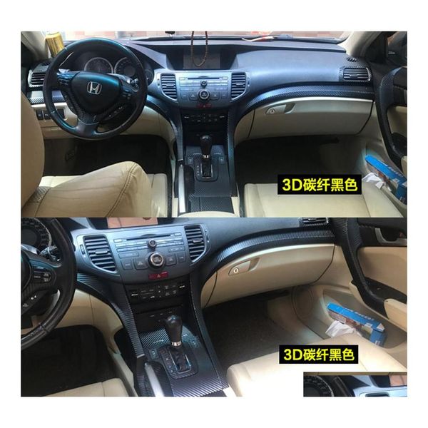 Honda Accord için Araba Çıkartmaları 8 20092013 Kendi Kendinden Yapışkan Karbon Fiber Vinil ve Çıkartma Stil Aksesuarları Teslimat Mobilleri Motor Dhvbj