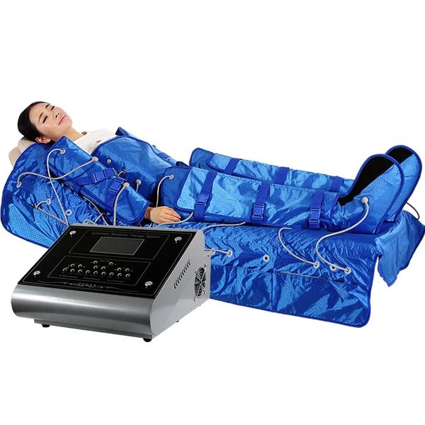 Schlankheitsbehandlungsdecke Pressotherapie Blau Presoterapia Profesional Pressotherapie Ferninfrarotmaschine EMS Elektronische Pads