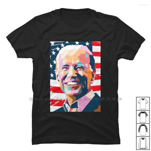 Мужские рубашки To Biden - президентская рубашка хлопок, рождественский резидент -резидент, председатель, логотип, конец логотипа