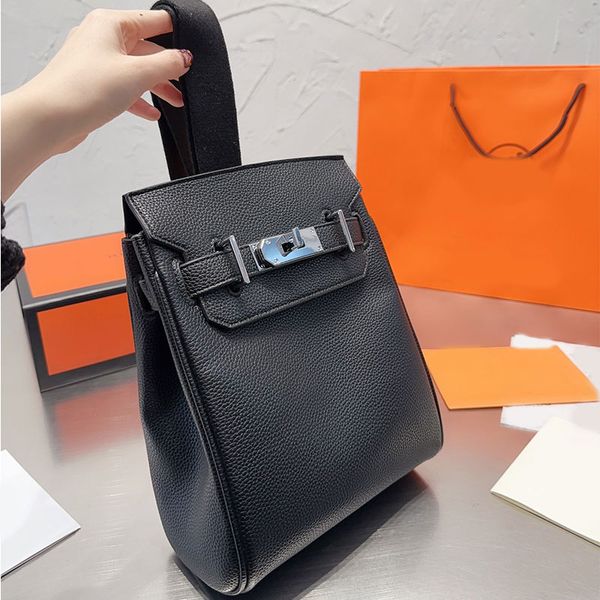 Borsa a tracolla incrociata un sacchetto del torace unisex borse borsetta borsetta in giro per le fiochette di lettere di moda chiari hardware hasp hardware regolabile largo cinturino